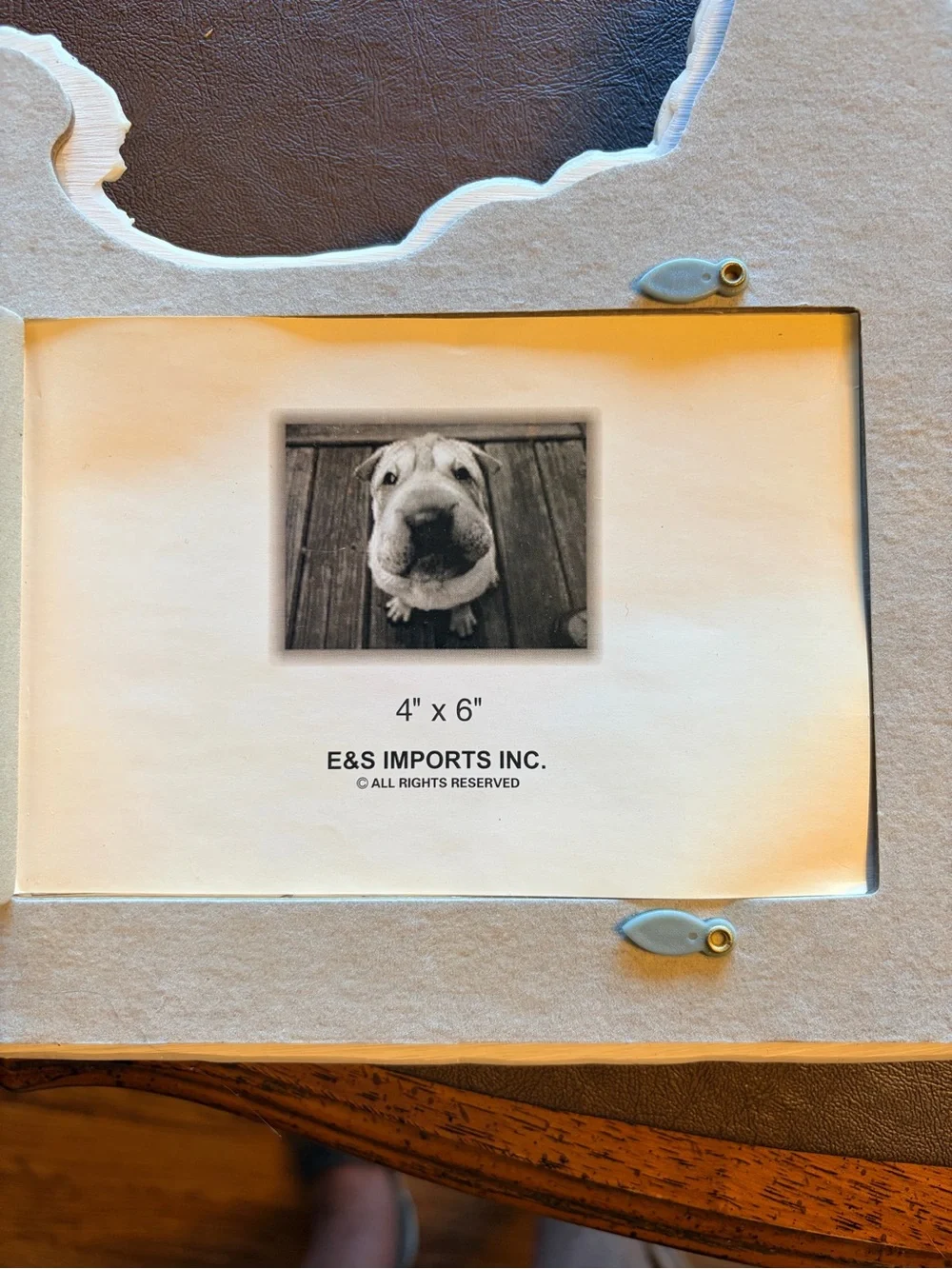 Shitzu Photo Frame 4x6 Resin 3D Sculpted Dog Lover E&S Puppies Pet Picture Frame